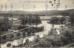 CPA Pau Bahnstation und Ketten es der Pyrenees