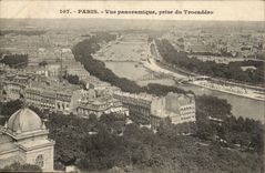 CPA Paris Panoramic View taken of Trocadero