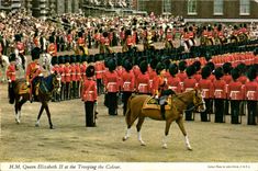 MODERN CARD London London Queen Elisabeth II At the trooping the color