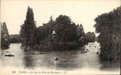 Paris CPA le lac du bois de boulogne