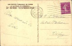 Paris CPA the Royal street and the Madeleine