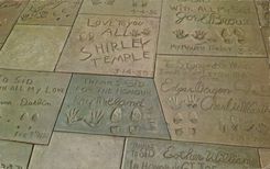 MODERN CARD Footprints off the stars Sirley Temple Charlie Warth