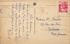 CPA Lourdes the basilica and the peak of Jer