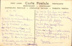 Paris CPA Areoplane evoluant au dessus de Passy