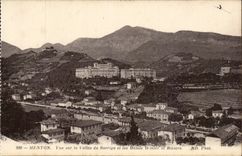 Menton CPA Seen on the valley of Borrigo and the hotels Winter and Riviero