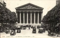 Paris CPA the Madeleine and the Royal street