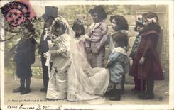 Fantasy - Children - Marriage - attaches - wedding - humor - CPA