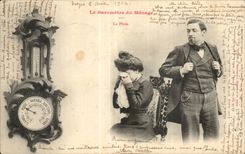 Fantaisie - Couple - Le Barometre a Menage - La Ploie - CPA 