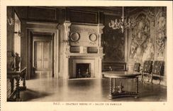 Pau - Schloss Henri IV - Wohnzimmer der Familie - CPA