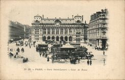 Paris - 8 - Station Saint Lazare - Court of Rome - CPA