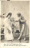 Fantaisie - Couple in elegant clothing - CPA 