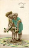 Fantasy - Child - Two darling little girls - colored card CPA