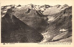 Luchon - Panorama taken of Superbagneres on the Valley of the Lily - CPA