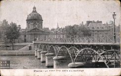 Paris - 1 - Le Pont des Arts et l'Institut - CPA 