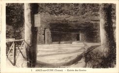 CPA Caves of Arcy on Cure Entrance of the caves