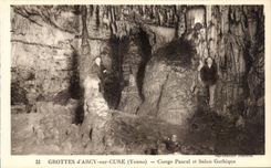 CPA Caves of Arcy on Cure Pascal Candle and Gothic living room