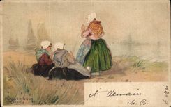 CPA Fantasy Women Scheveningen Folklore