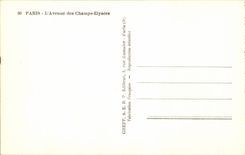 CPA Paris Avenue of the Champs Elysees