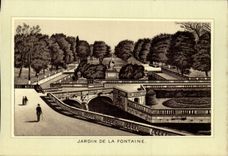 CPA Nimes Garten des Brunnens