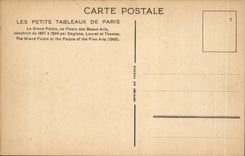Paris CPA the Grand Palais or palate of Beautiful arts