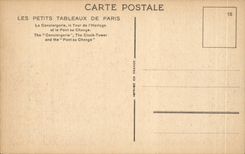 Paris CPA Conciergerie Tour de l'horloge et le pont au change