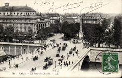 Paris CPA Place du Chatelet