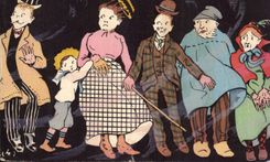 CPA Phantasie-Folklore-Kostum