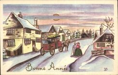 CPA Fantasy Village under snow Happy New Year