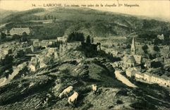 CPA Laroche ruins seen from of the vault co Marguerite goat goat