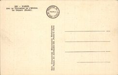 CPA Paris Arc de Triomphe of star the departure (Hard)