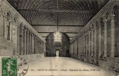 Mont Saint Michel - Abbey - the Refectory of the Monks - CPA