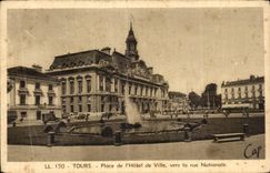 Tours - Place de l'Hotel de Ville - CPA 