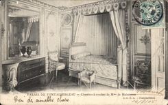 Fontainebleau - Room has couvher of Mrs Fe Maintenon - CPA