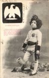 Fantasy - Child - Small the Eaglet - Miitaria - Curly haired soldier child - CPA Napoleon