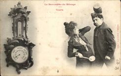 Fantaisie - Humour - La Barometre du Menage - Tempete - CPA 