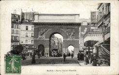 Paris - 10 - Gate Saint Martin - CPA