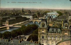 Paris - 1 - Panorama des Huits Ponts - CPA 