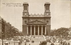 Paris - 10 - Church Saint Vincent of the Paul - CPA