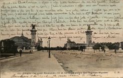 Paris - 7 - Bridge Alexandre II and Two Palates of Champs Elysees - CPA
