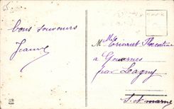 CPA Lourdes View from above seen basilica