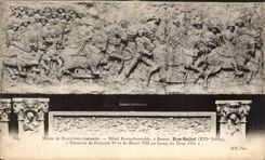 CPA Museum of sculpture comparee Hotel Bourgtheroulde Interview of François 1st and Henri VIII with the camp of the gold cloth