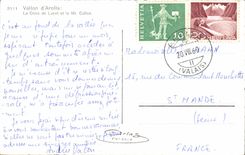 CPA Vallon d'Arolla La croix de lucel et le mt Collon