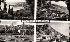 MODERN CARD Souvenir of Menton