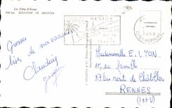 MODERN CARD Souvenir of Menton