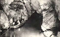 CPA Caves of Betharram the unloading dock of the river
