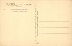 Paris CPA Church Saint Etienne of the Mount the interior central Nave