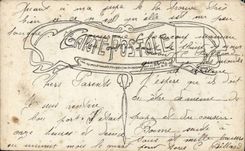 CPA Fantasy Woman Lily of the valley of May Gate happiness