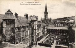 Rouen CPA Cathedral interior Court of the old archbishop's palace
