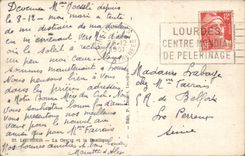 CPA Lourdes the cave and the basilica