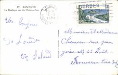 CPA Lourdes the basilica seen of the strong castle